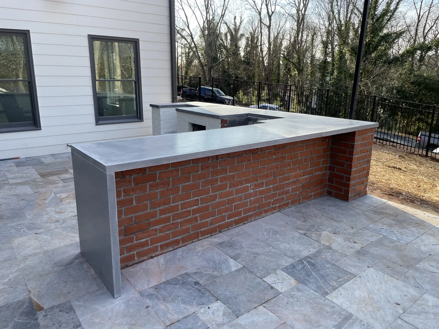 Custom fabricated concrete furniture