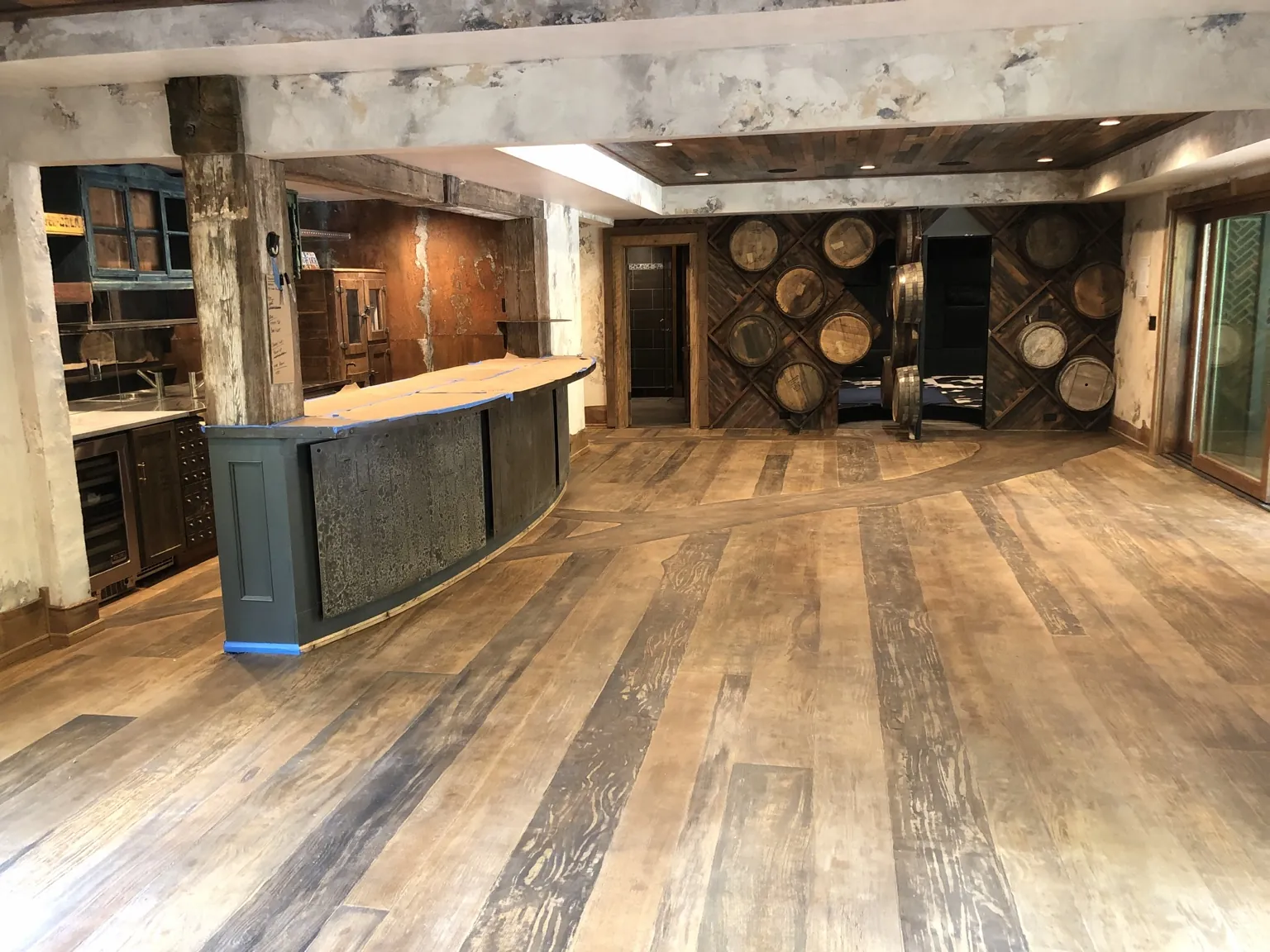 Decorative concrete flooring project by Coastal Concrete Studio