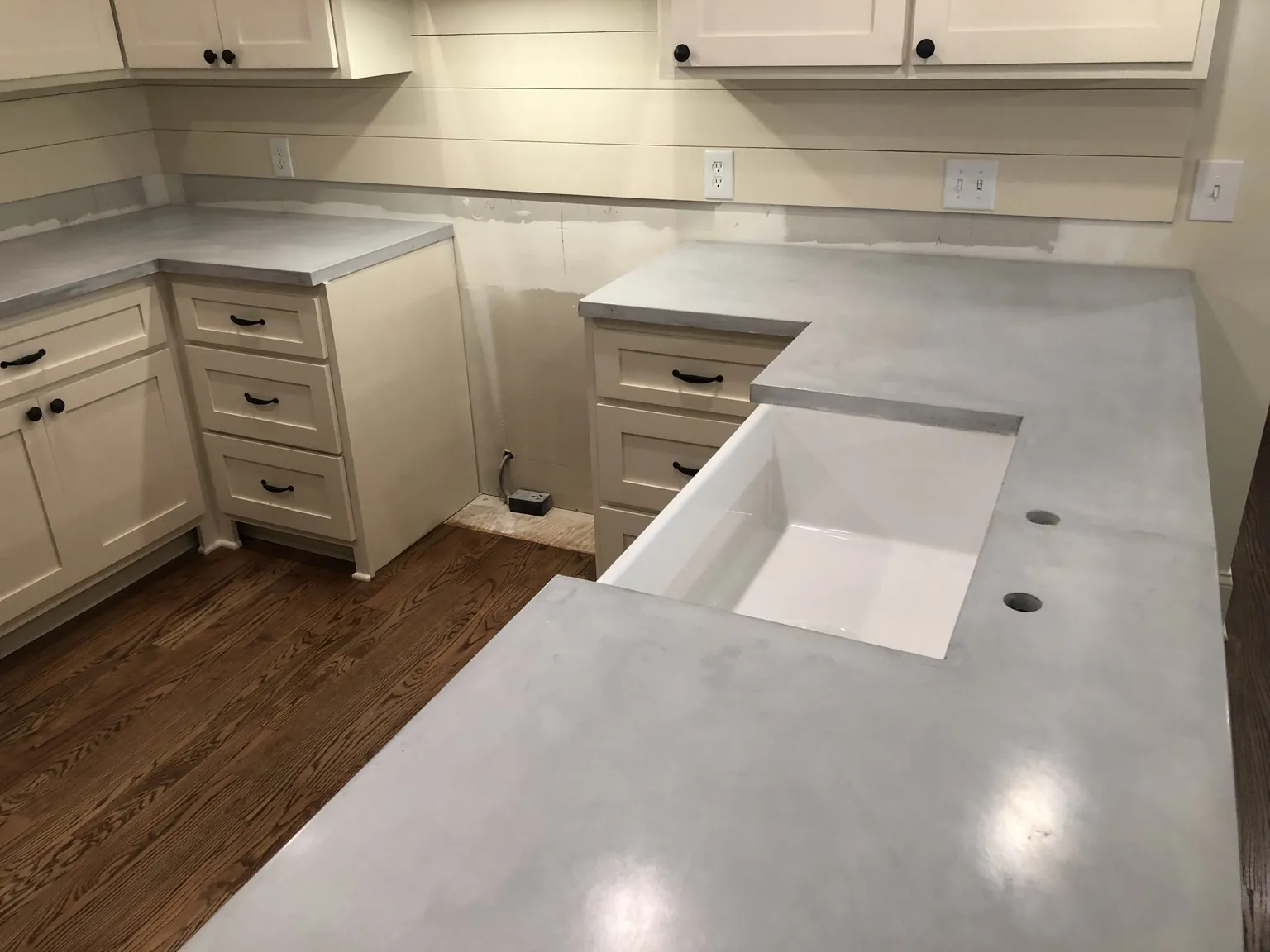Custom concrete countertop project by Coastal Concrete Studio