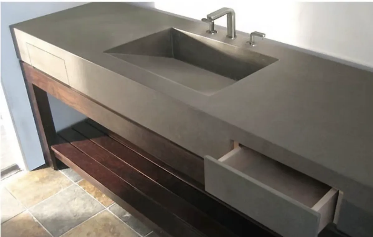 Custom concrete countertop project by Coastal Concrete Studio