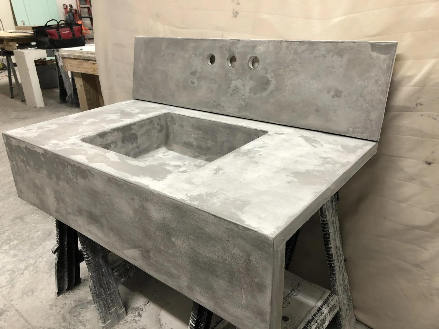 Custom concrete countertop project by Coastal Concrete Studio