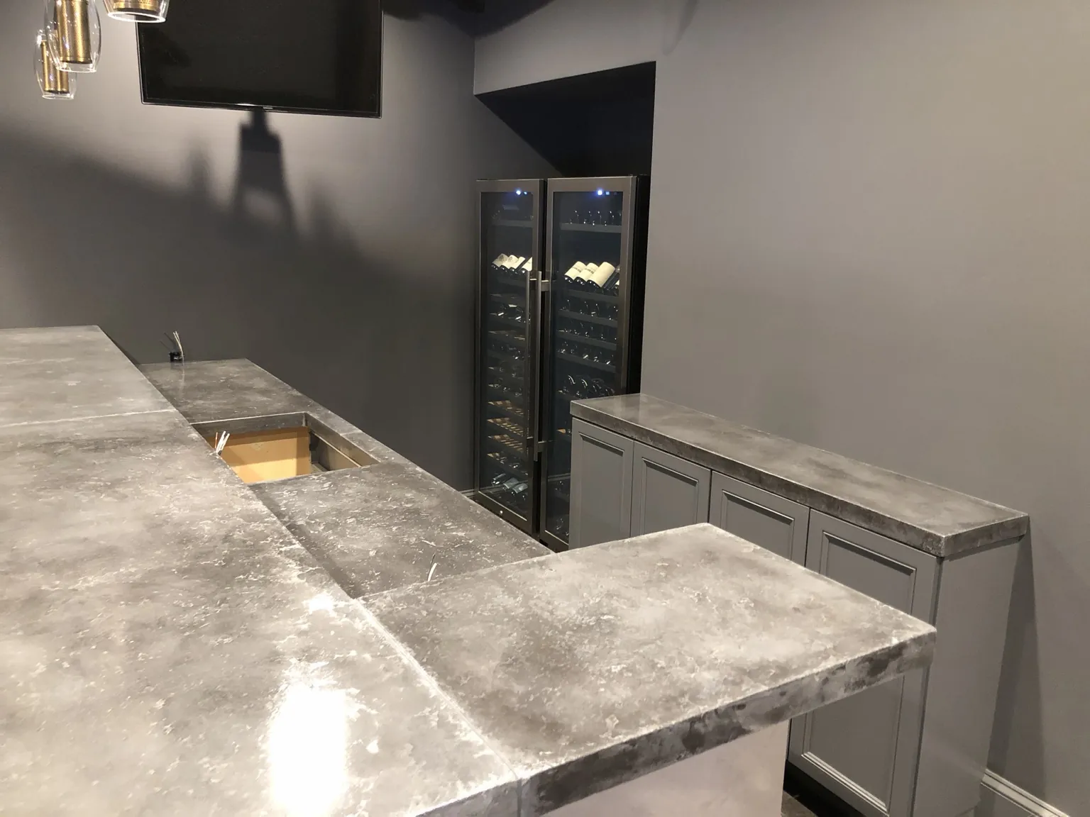 Custom concrete countertop project by Coastal Concrete Studio