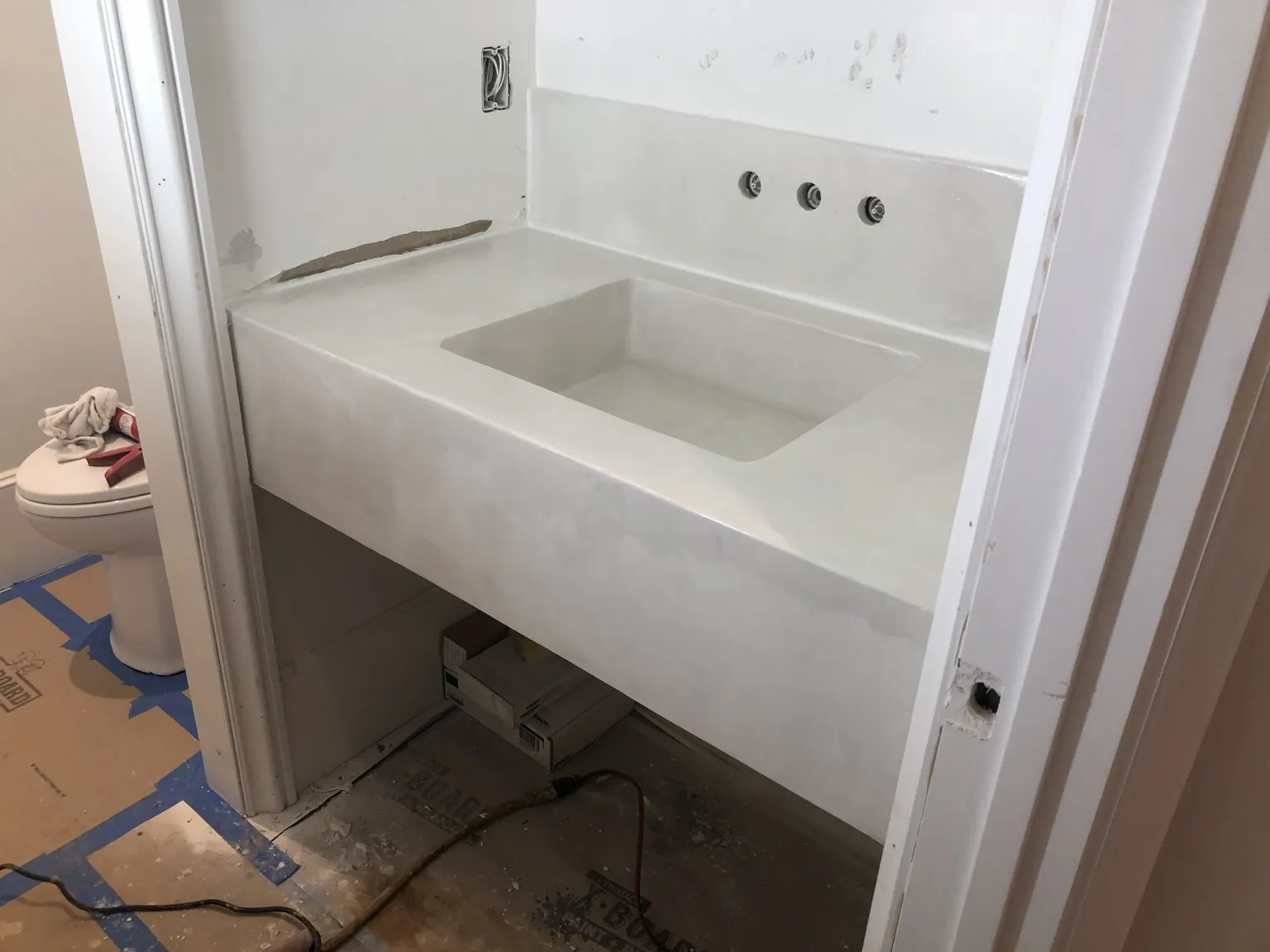 Custom concrete countertop project by Coastal Concrete Studio