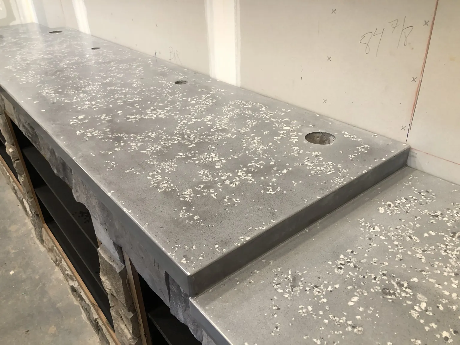 Custom concrete countertop project by Coastal Concrete Studio