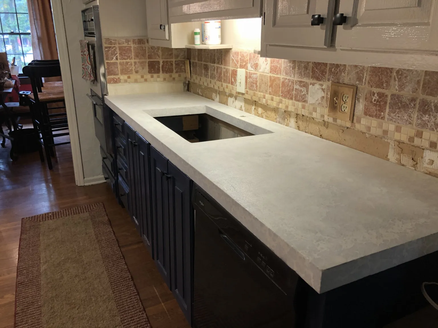 Custom concrete countertop project by Coastal Concrete Studio