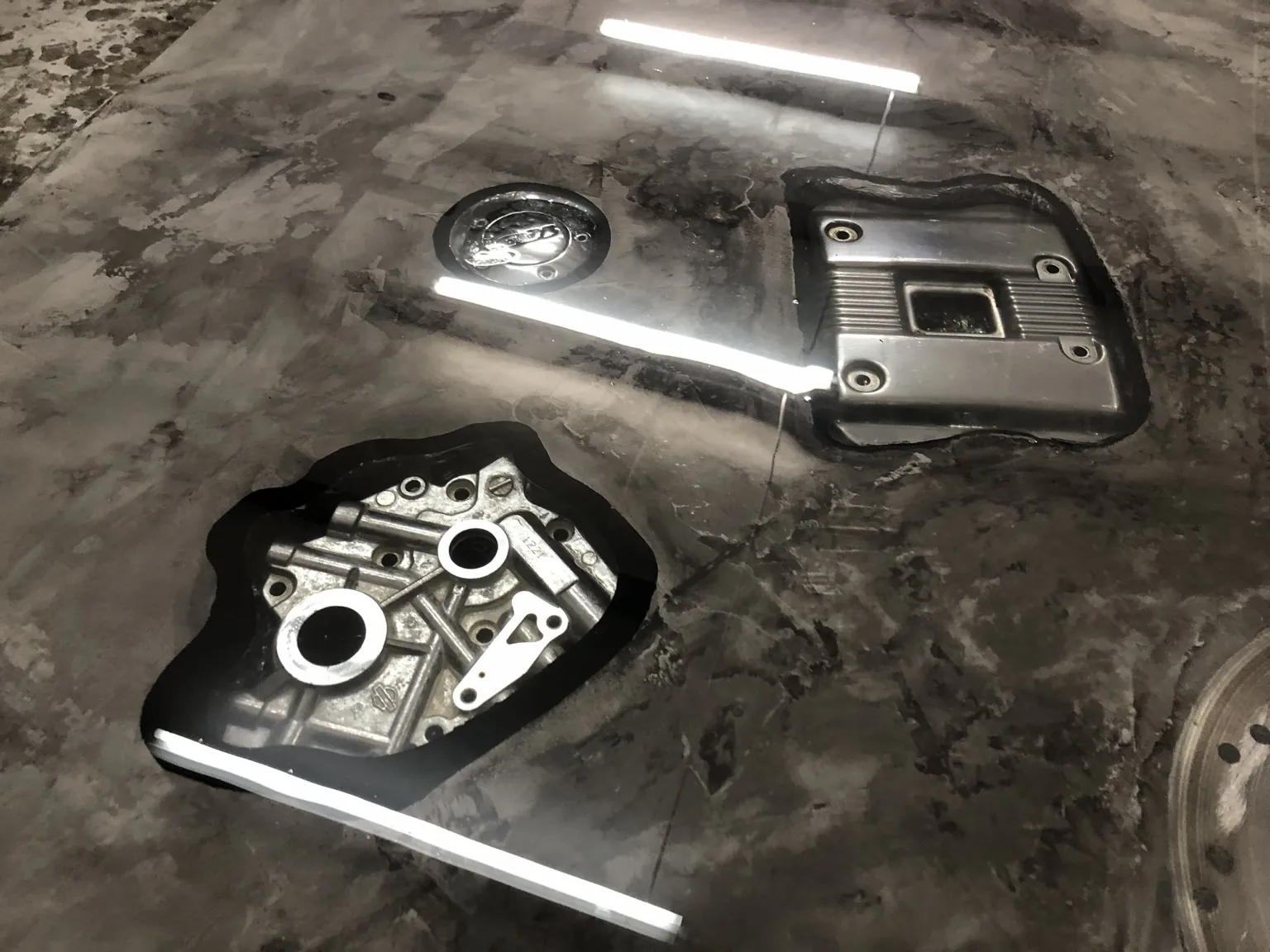 Custom concrete artwork and specialty detail by Coastal Concrete Studio